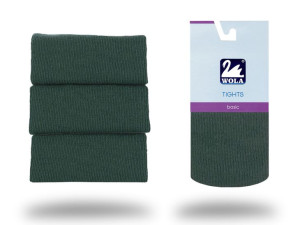 Rajstopy bawełniane Wola Basic, GREEN V84, 62-74