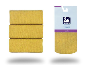 Rajstopy bawełniane Wola Basic,YELLOW A55, 128-134