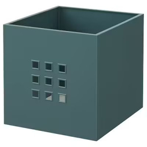 Pudełko Z Tworzywa Turkus 33x37x33 Cm Ikea Lekman