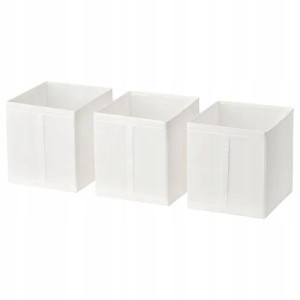 Pudełko, Białe 3 Sztuki 31x34x33 Cm Skubb Ikea