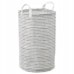 SUPER TORBA KOSZ na pranie BIAŁO CZARNY IKEA 60 l
