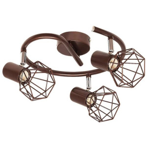 Plafon LAMPA sufitowa ODIN 6884 Rabalux druciana OPRAWA industrialna brązow