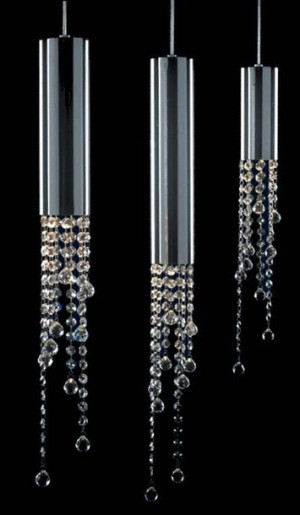 Wisząca LAMPA glamour LARIX MD93708-3A Italux kryształowa OPRAWA metalowa t