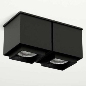Plafon LAMPA sufitowa KAZO 1108 Shilo natynkowa OPRAWA reflektorowa czarna