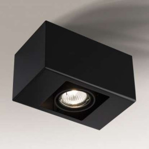 Sufitowa LAMPA plafon SETO 1136 Shilo natynkowa OPRAWA łazienkowa czarna