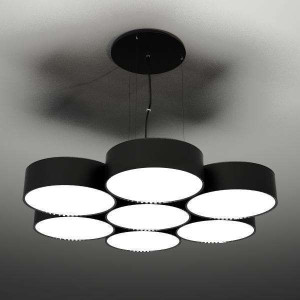 Żyrandol LAMPA wisząca ZAMA 5515 Shilo metalowa OPRAWA ZWIS okrągły czarny