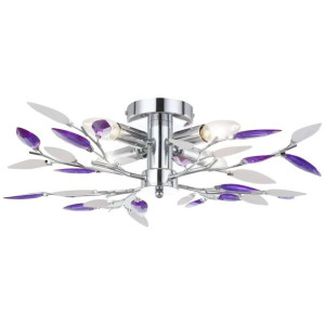 Plafon LAMPA sufitowa GIULIETTA 63167-4 Globo metalowa OPRAWA listki chrom