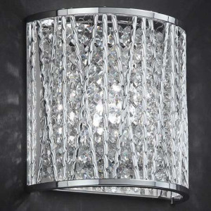 Ścienna LAMPA kryształowa VANESSA W0282-01L-B5QL Italux kinkiet OPRAWA glam