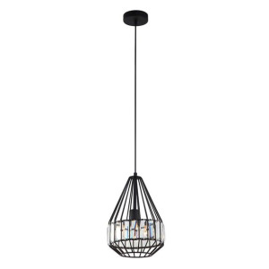 Wisząca LAMPA vintage BRENTA MDM-2721/1A BK Italux druciana OPRAWA zwis z k