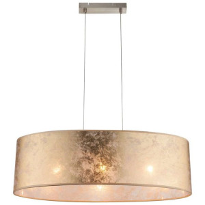 LAMPA wisząca AMY 15187H2 Globo abażurowa OPRAWA owalna zwis złoty