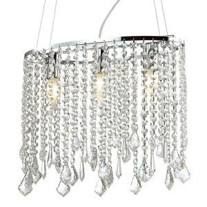 Kryształowa LAMPA wisząca KAAS MA04928CA-003 Italux OPRAWA glamour zwis cry