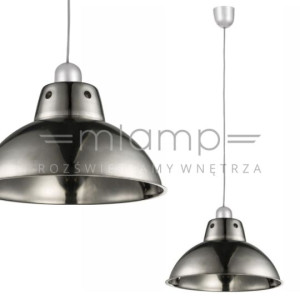 Industrialna LAMPA wisząca 15230 GLOB okrągła OPRAWA metalowy ZWIS kopuła l