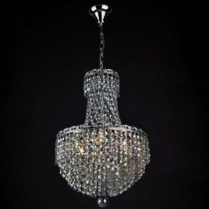 Żyrandol LAMPA wisząca VEN W-11602/6 CHROM pałacowa OPRAWA zwis glamour z k