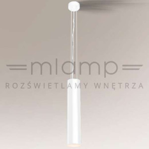 LAMPA wisząca ARAO 7651 Shilo metalowa OPRAWA tuba ZWIS tuba biała