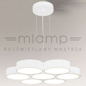 LAMPA wisząca ZAMA 7542 Shilo metalowa OPRAWA zwis LED 112W 3000K biały
