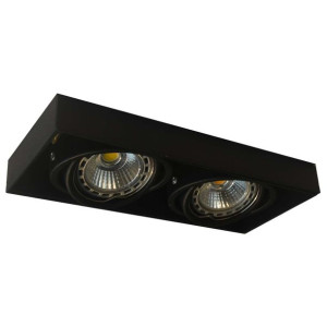 Wpust LAMPA sufitowa ONEON 94362-BK Zumaline metalowa OPRAWA prostokątna do