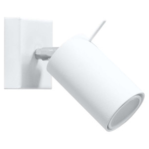 Kinkiet LAMPA ścienna SPARK SM87 MDECO regulowana OPRAWA metalowa tuba biał
