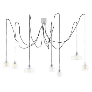 LAMPA wisząca LONGIS SPIDER 10681702 Kaspa szklana OPRAWA zwis pająk chrom
