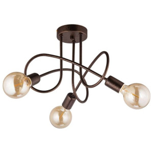 LAMPA sufitowa VEN W-LOOP/3 COP loftowa OPRAWA pręty sticks plafon miedź