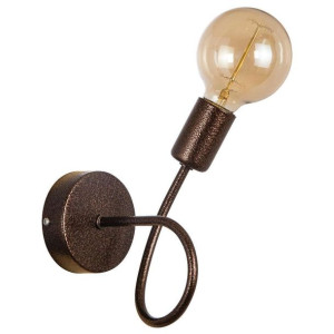 Kinkiet LAMPA ścienna VEN K-LOOP/1 COP loftowa OPRAWA pręt stick miedź