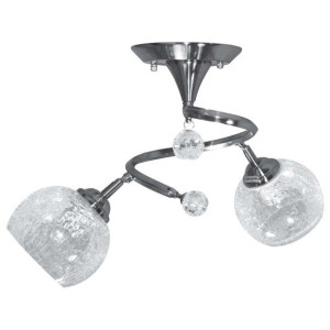 Plafon LAMPA sufitowa VEN W-22060/2 SL+WT klasyczna OPRAWA z kryształkami k