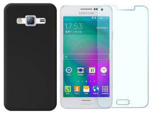 Sam Galaxy J3 2016 J320 Etui Pokrowiec Mat + Szkło