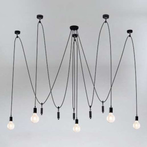 LAMPA wisząca KUMO 9034 Shilo industrialna OPRAWA pająk ZWIS kable przewody