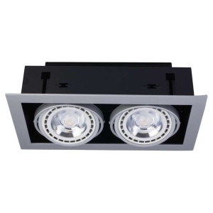 Podtynkowa LAMPA sufitowa DOWNLIGHT 9572 metalowa OPRAWA prostokątna WPUST