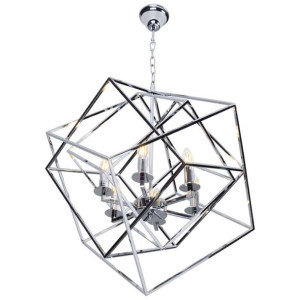 LAMPA wisząca ANDORA P0327 Maxlight metalowa OPRAWA geometryczny ZWIS świec