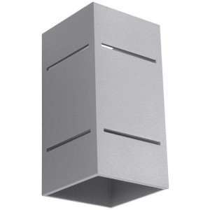 Kinkiet LAMPA ścienna SOL SL479 metalowa OPRAWA prostokątna szara