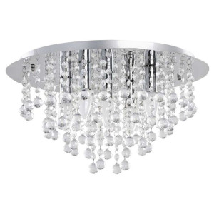 Plafon LAMPA sufitowa KET115 metalowa OPRAWA okrągła glamour z kryształkami