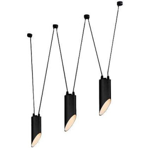 Lampa wisząca VIWIN 9047 Shilo metalowa OPRAWA geometryczne tuby zwis czarn