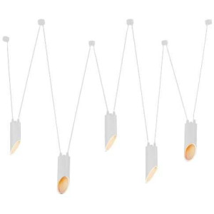 Lampa wisząca VIWIN 9618 Shilo metalowa OPRAWA asymetryczny ZWIS tuby białe