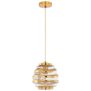 LAMPA wisząca ANANTA AD20004-1 Italux szklana OPRAWA dekoracyjny zwis miedz