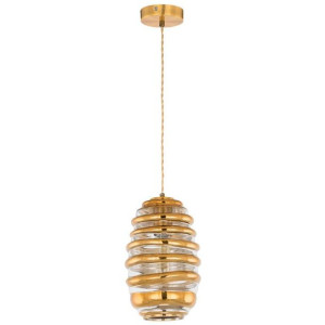 LAMPA wisząca ANANTA AD20005-1 Italux dekoracyjna OPRAWA szklany zwis miedz