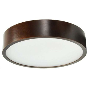 Drewniana LAMPA sufitowa 137623689788 TEAM okrągła OPRAWA natynkowy plafon