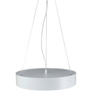 Okrągła LAMPA wisząca 137623689665 TEAM metalowa OPRAWA zwis biały
