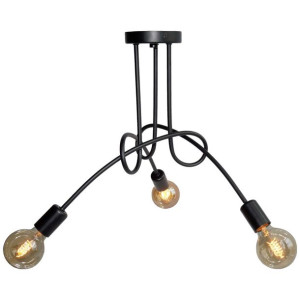 Sufitowa LAMPA hygge SPIN LP-1313/3P BK Light Prestige loftowa OPRAWA plafo