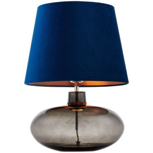 Nocna LAMPA stojąca SAWA VELVET 41014112 Kaspa abażurowa LAMPKA do sypialni