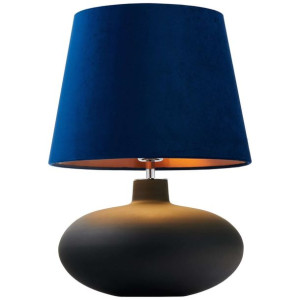 Stojąca LAMPKA nocna SAWA VELVET 41019112 Kaspa stołowa LAMPA abażurowa do