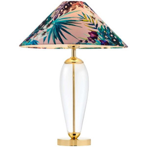 Stojąca LAMPA stołowa FERIA 40909116 Kaspa biurkowa LAMPKA abażurowa z moty