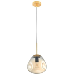 Wisząca LAMPA hygge FELLET PND-8455-1-CN Italux nieregularna OPRAWA szklany