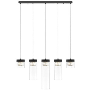 Szklana LAMPA wisząca GEM P0389-05E-P7AC Zumaline glamour OPRAWA kaskada ZW