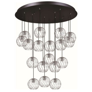 Dekoracyjna LAMPA wisząca LINAR KP-13 Kaja metalowa OPRAWA druciane kule ba