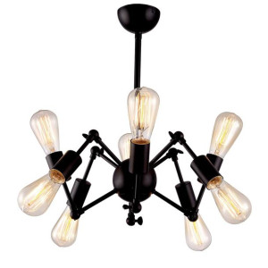Sufitowa LAMPA industrialna K-8040-8 Kaja regulowana OPRAWA metalowy pająk
