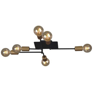 LAMPA sufitowa K-4701 Kaja industrialna OPRAWA metalowy PLAFON pająk sticks