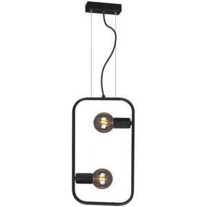 Wisząca LAMPA industrialna K-4692 Kaja prostokątna OPRAWA metalowy ZWIS ram