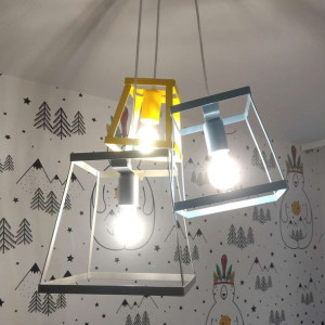 LAMPA wisząca  K-4134 Kaja metalowa OPRAWA loftowy ZWIS klatki frames do po