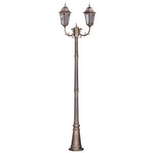 LAMPA stojąca K-7006A2/2 czarny/złoty Kaja metalowa OPRAWA ogrodowa zewnętr