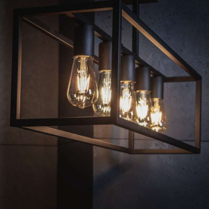 Industrialna LAMPA sufitowa CRATE 9047 Nowodvorski 5-punktowa OPRAWA prosto